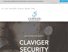 Tablet Screenshot of clavigersecurity.net